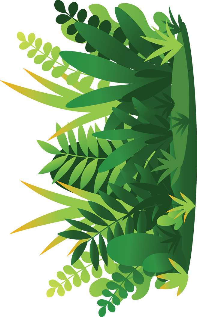Decorative jungle leaves